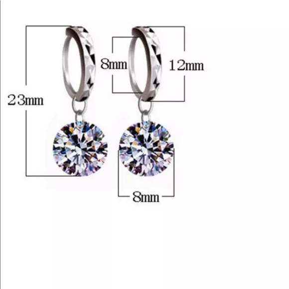 Sterling Silver CZ Earrings - Picture 4 of 5